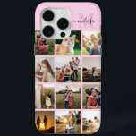 Gepersonaliseerde fotocollage monogram iPhone 15 pro max hoesje<br><div class="desc">Gepersonaliseerde foto Collage Monogram iPhone Case</div>