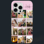 Gepersonaliseerde fotocollage monogram iPhone 15 pro max hoesje<br><div class="desc">Gepersonaliseerde foto Collage Monogram iPhone Case</div>