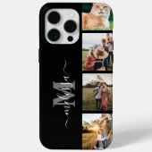 Gepersonaliseerde fotocollage monogram Case-Mate iPhone case (Achterkant)