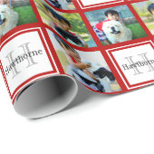 Gepersonaliseerde Fotocollage Monogram Initiaal Na Cadeaupapier (Rol Hoek)