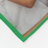 Gepersonaliseerde fotocollage, mooie familie groen fleece deken (Hoek)