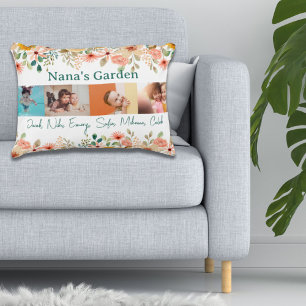 Gepersonaliseerde fotocollage Nana oma's tuin Accent Kussen