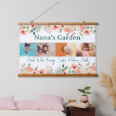 Gepersonaliseerde fotocollage Nana oma's tuin Hangend Wandkleed (Slaapkamer)