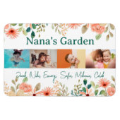 Gepersonaliseerde fotocollage Nana oma's tuin Magneet (Horizontaal)