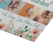 Gepersonaliseerde fotocollage Nana oma's tuin Snijplank (Hoek)