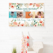 Gepersonaliseerde fotocollage Nana oma's verjaarda Spandoek (Insitu)