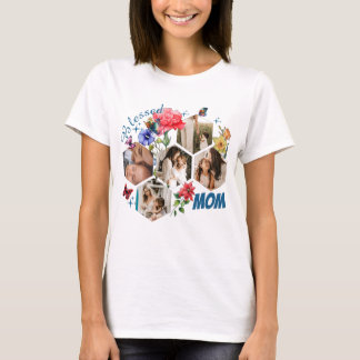 Gepersonaliseerde fotocollage, oma tuin t-shirt