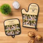 Gepersonaliseerde Fotocollage Oven Mitt & Pot Houd Ovenwant & Pannenlap Set (Top down)