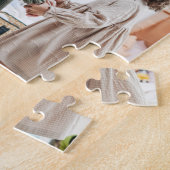 Gepersonaliseerde Fotocollage Roze Naam Beste Vrie Legpuzzel (Zijkant)