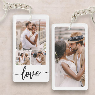 Gepersonaliseerde Fotocollage tekst Sleutelhanger