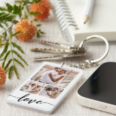 Gepersonaliseerde Fotocollage  tekst Sleutelhanger (Voorkant Rechts)