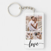 Gepersonaliseerde Fotocollage  tekst Sleutelhanger (Voorkant)