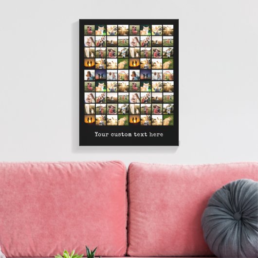 Gepersonaliseerde fotocollage van 72 canvas afdruk (Insitu (Woonkamer))