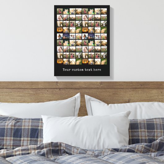 Gepersonaliseerde fotocollage van 72 canvas afdruk (Insitu (Slaapkamer))