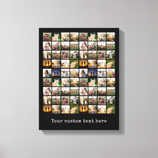 Gepersonaliseerde fotocollage van 72 canvas afdruk (Voorkant)