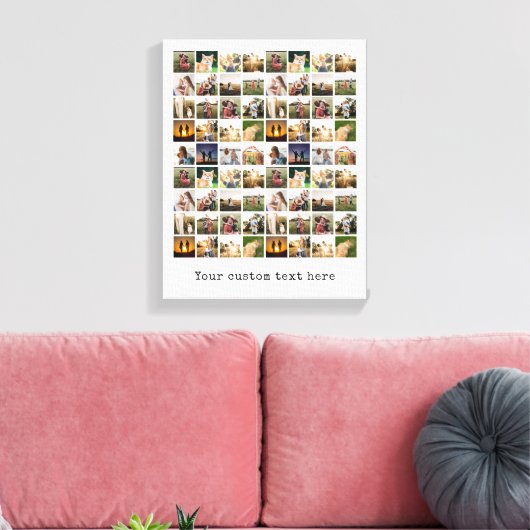 Gepersonaliseerde fotocollage van 72 canvas afdruk (Insitu (Woonkamer))