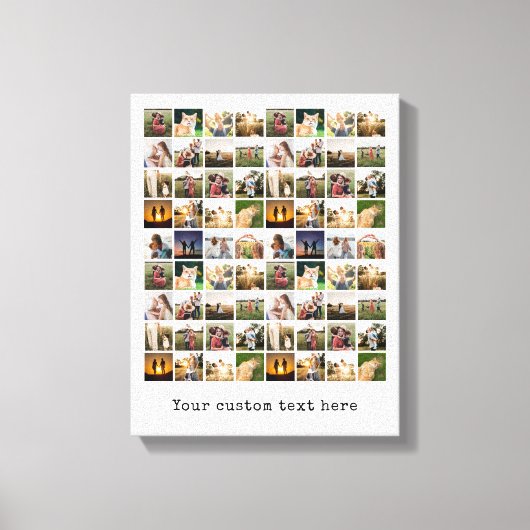 Gepersonaliseerde fotocollage van 72 canvas afdruk (Voorkant)