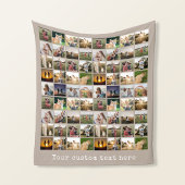 Gepersonaliseerde fotocollage van 72 fleece deken