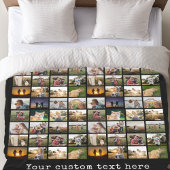 Gepersonaliseerde fotocollage van 72 fleece deken