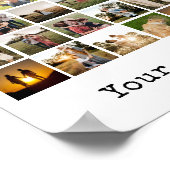 Gepersonaliseerde fotocollage van 72 poster (Hoek)