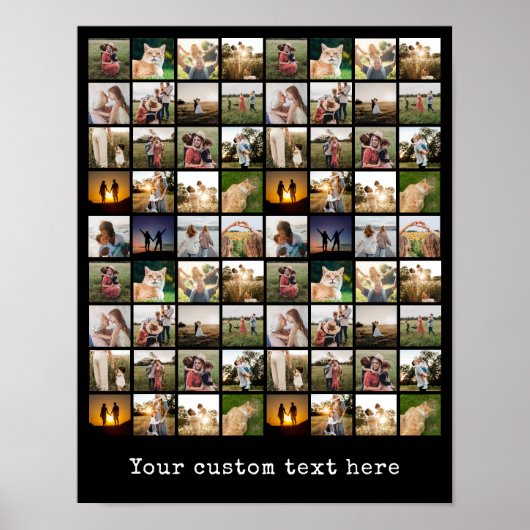 Gepersonaliseerde fotocollage van 72 poster (Voorkant)