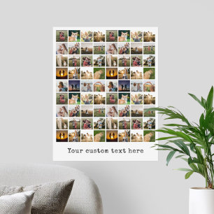 Gepersonaliseerde fotocollage van 72 poster