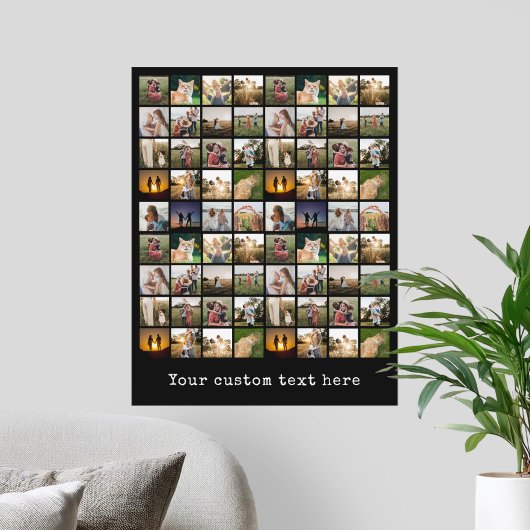 Gepersonaliseerde fotocollage van 72 poster
