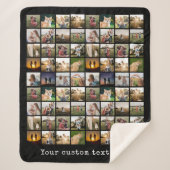 Gepersonaliseerde fotocollage van 72 sherpa deken (Voorkant)
