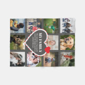 Gepersonaliseerde fotocollage voor gezinsherenigin fleece deken (Voorkant (Horizontaal))