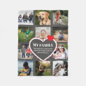 Gepersonaliseerde fotocollage voor gezinsherenigin fleece deken (Voorkant)