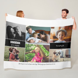 Gepersonaliseerde fotocollage voor oma fleece deken