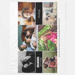 Gepersonaliseerde fotocollage voor oma fleece deken