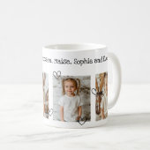 Gepersonaliseerde fotocollage We houden van je tek Koffiemok (Voorkant rechts)