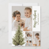 Gepersonaliseerde fotocollage whimsical feestdagenkaart (Voorkant)