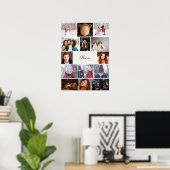 Gepersonaliseerde fotocollageposter met naam poster (Thuiskantoor)