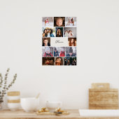 Gepersonaliseerde fotocollageposter met naam poster (Keuken)