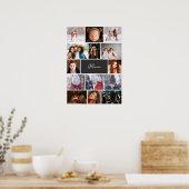 Gepersonaliseerde fotocollageposter met naam poster (Keuken)