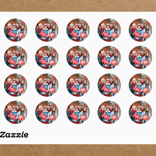 Gepersonaliseerde fotofamilie Aangepaste foto Stic Ronde Sticker
