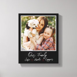 Gepersonaliseerde Fotofamilie Canvas Afdruk