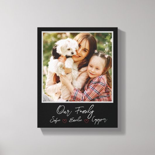 Gepersonaliseerde Fotofamilie Canvas Afdruk (Voorkant)