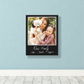 Gepersonaliseerde Fotofamilie Canvas Afdruk (Insitu (Houten vloer))