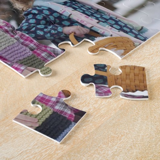 Gepersonaliseerde fotofamilie Puzzle Legpuzzel (Zijkant)