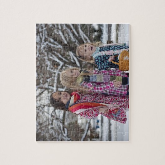 Gepersonaliseerde fotofamilie Puzzle Legpuzzel (Verticaal)