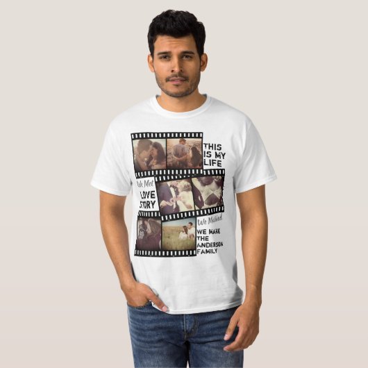 gepersonaliseerde fotofilm en tekst t-shirt (Voorkant volledig)