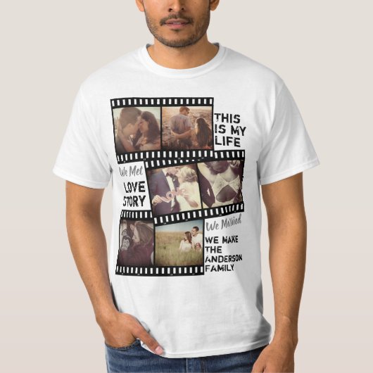 gepersonaliseerde fotofilm en tekst t-shirt (Voorkant)