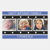 Gepersonaliseerde fotofilmstrip Birthday Rechthoekige Sticker (Voorkant)