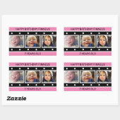 Gepersonaliseerde fotofilmstrip Birthday Rechthoekige Sticker (Vel)
