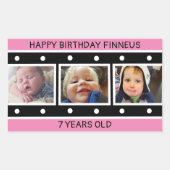 Gepersonaliseerde fotofilmstrip Birthday Rechthoekige Sticker (Voorkant)