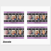 Gepersonaliseerde fotofilmstrip Birthday Rechthoekige Sticker (Vel)