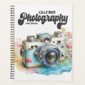 Gepersonaliseerde Fotograaf Planner Retro Camera (Voorkant)